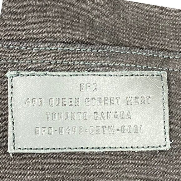 GFC Toronto Men's Black Dark Wash Distressed Raw Hem Slim Denim Jeans US 36 - Picture 15 of 16